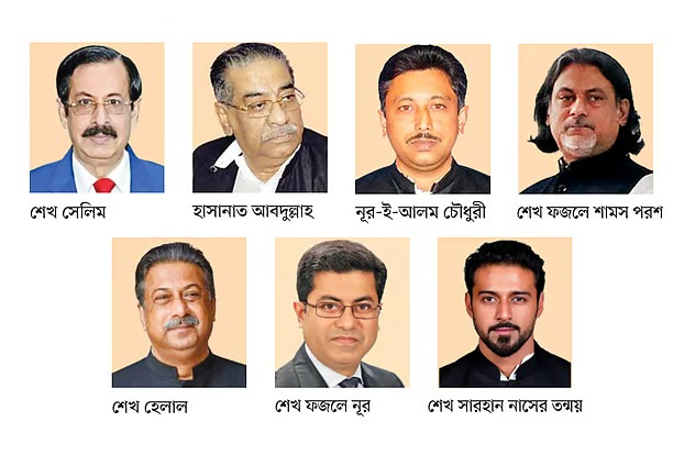 শেখ পরিবারের প্রায় সবাই দেশের বাইরে, কারাগারে আওয়ামী লীগের বহু শীর্ষ নেতা
